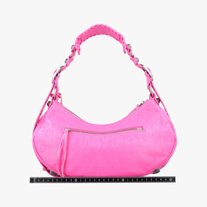 Pre-owned Balenciaga Le Cagole Pink lambskin  shoulderbag | stylenewstar