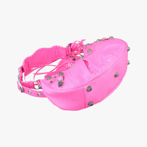 Pre-owned Balenciaga Le Cagole Pink lambskin  shoulderbag | stylenewstar