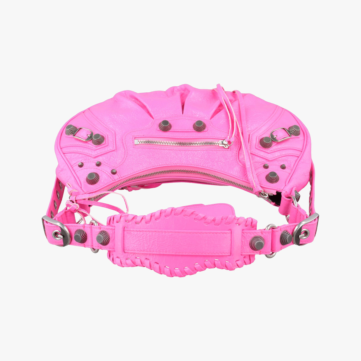 Pre-owned Balenciaga Le Cagole Pink lambskin  shoulderbag | stylenewstar