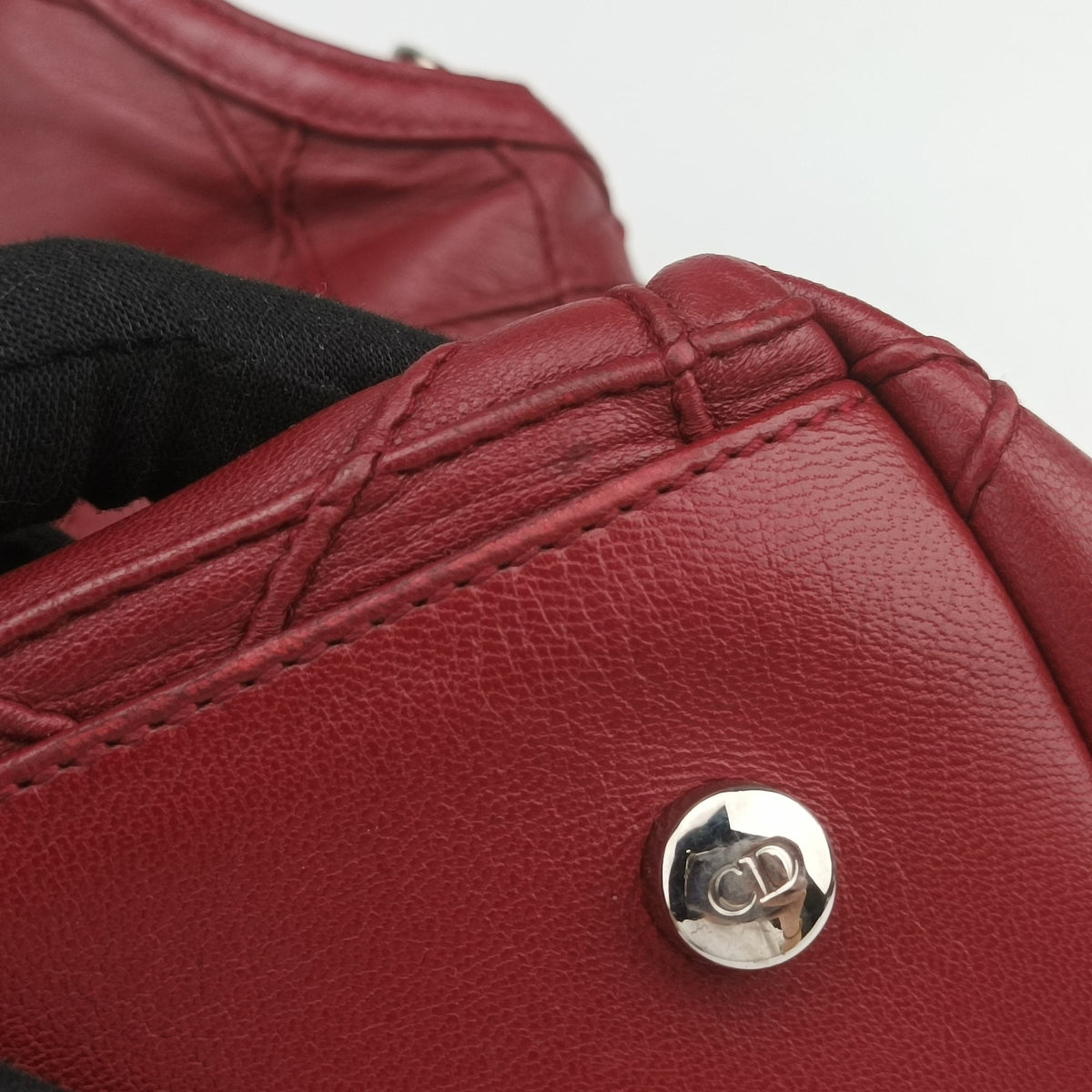 Vintage Christian Dior Granville Red lambskin  shoulderbag | stylenewstar