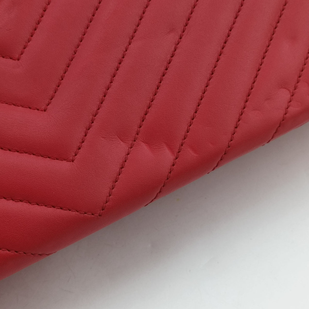 Pre-owned Yves Saint Laurent envelope Red Leather 342023 shoulderbag | stylenewstar