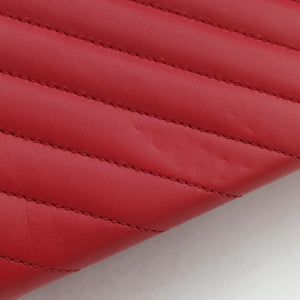 Pre-owned Yves Saint Laurent envelope Red Leather 342023 shoulderbag | stylenewstar