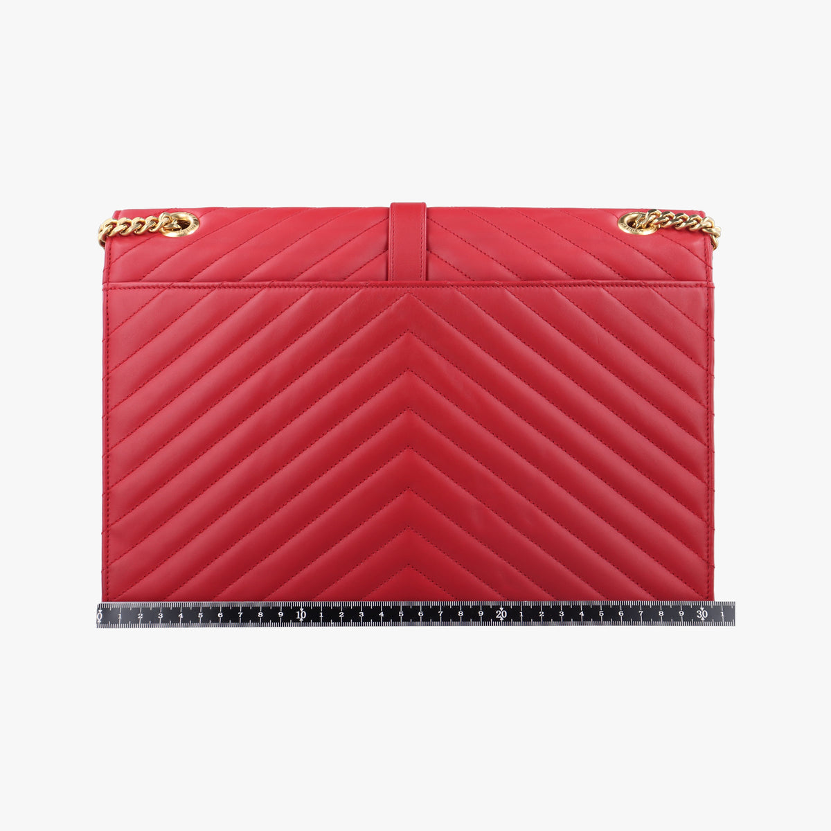 Pre-owned Yves Saint Laurent envelope Red Leather 342023 shoulderbag | stylenewstar