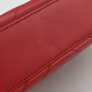Pre-owned Yves Saint Laurent envelope Red Leather 342023 shoulderbag | stylenewstar