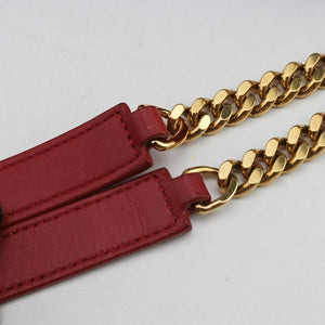 Pre-owned Yves Saint Laurent envelope Red Leather 342023 shoulderbag | stylenewstar
