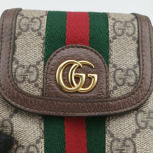 Pre-owned Gucci Ophidia Beige xBrown PVC coated canvas×Leather 598912 shoulderbag | stylenewstar