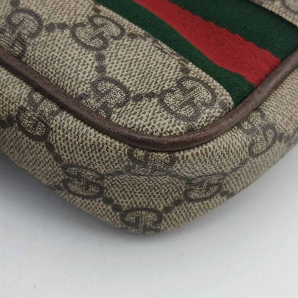 Pre-owned Gucci Ophidia Beige xBrown PVC coated canvas×Leather 598912 shoulderbag | stylenewstar