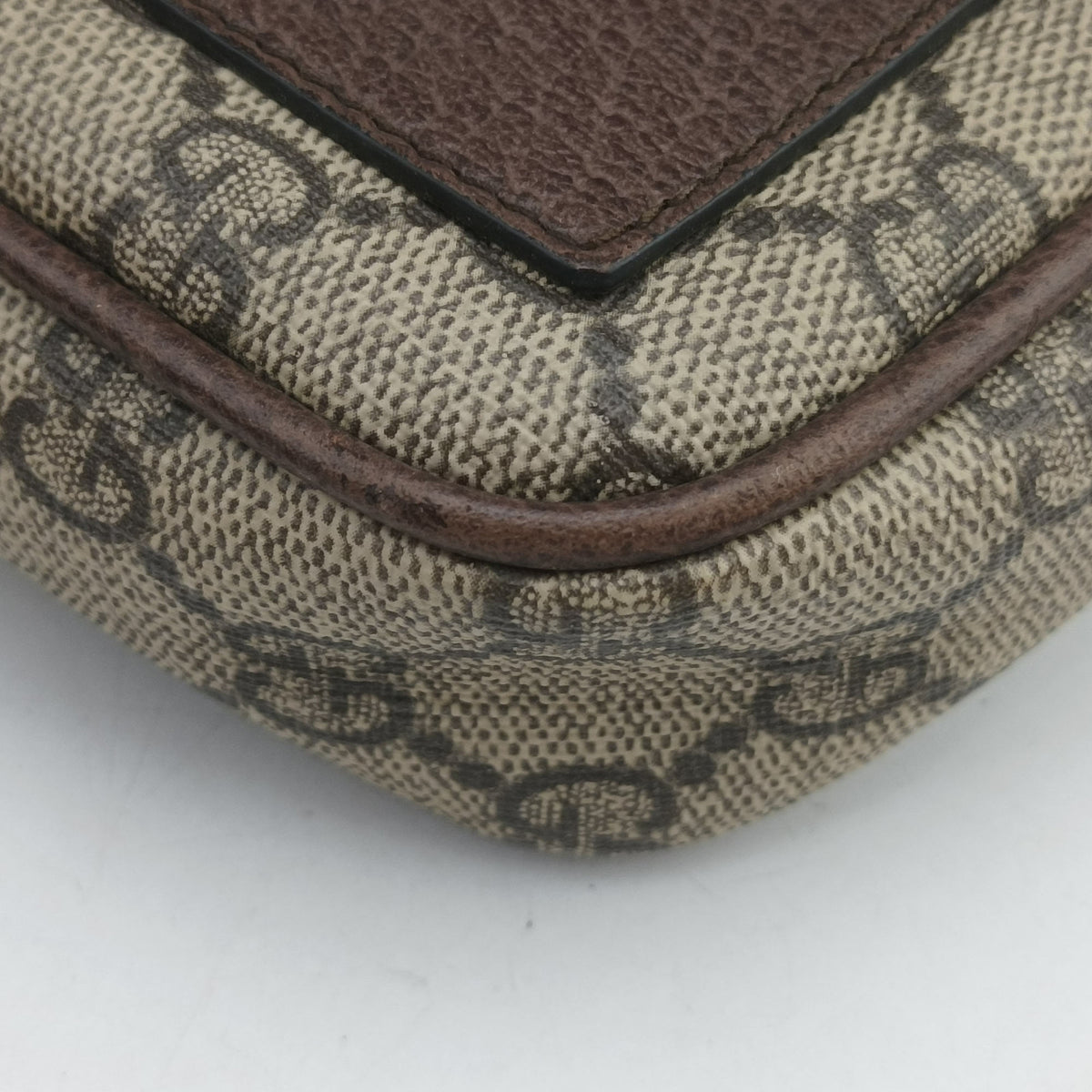 Pre-owned Gucci Ophidia Beige xBrown PVC coated canvas×Leather 598912 shoulderbag | stylenewstar