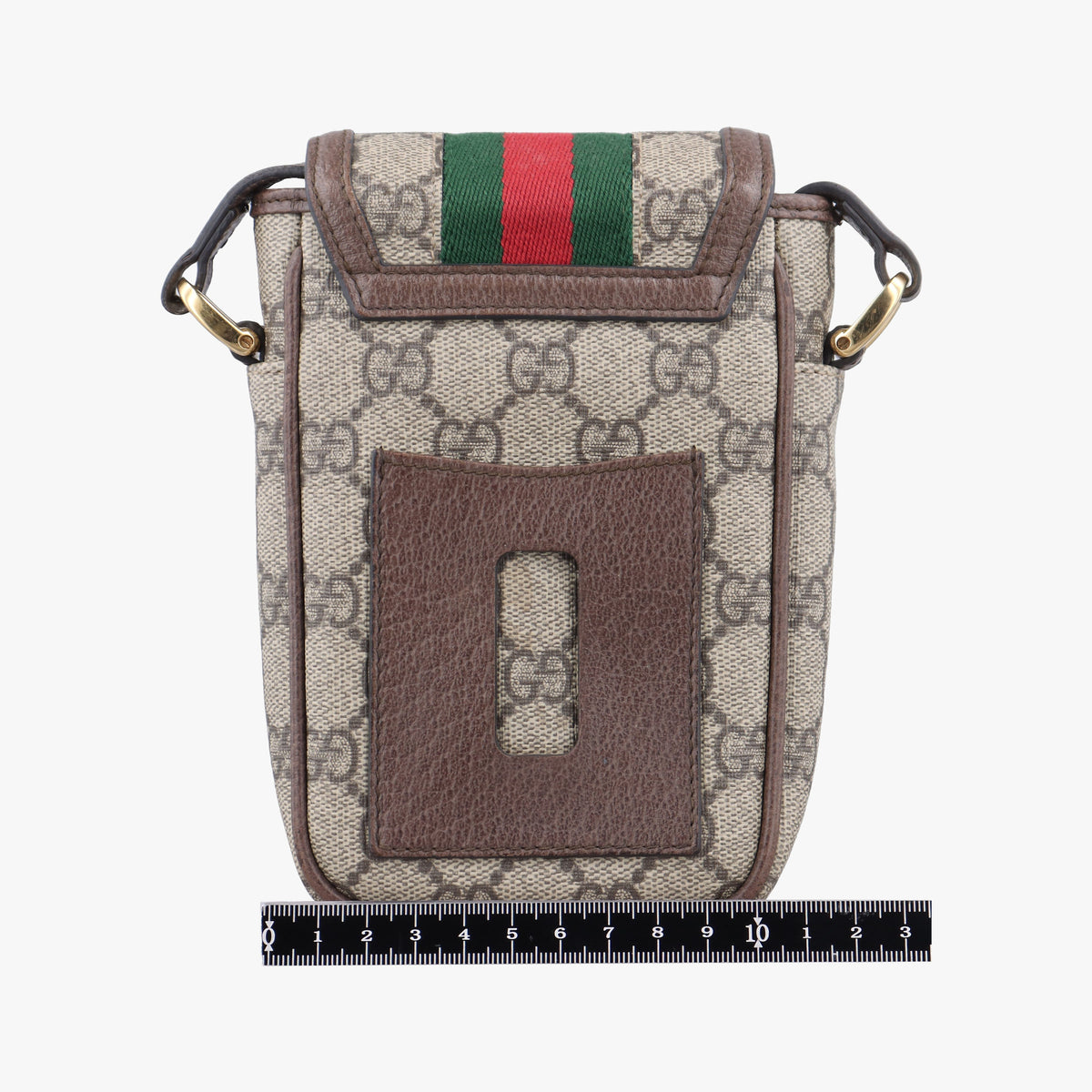 Pre-owned Gucci Ophidia Beige xBrown PVC coated canvas×Leather 598912 shoulderbag | stylenewstar