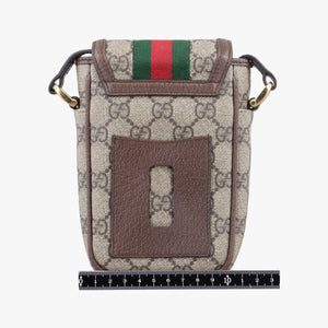 Pre-owned Gucci Ophidia Beige xBrown PVC coated canvas×Leather 598912 shoulderbag | stylenewstar