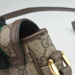 Pre-owned Gucci Ophidia Beige xBrown PVC coated canvas×Leather 598912 shoulderbag | stylenewstar