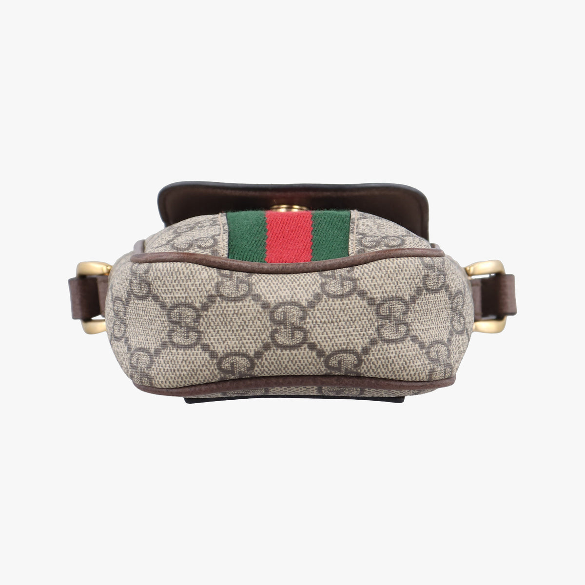 Pre-owned Gucci Ophidia Beige xBrown PVC coated canvas×Leather 598912 shoulderbag | stylenewstar