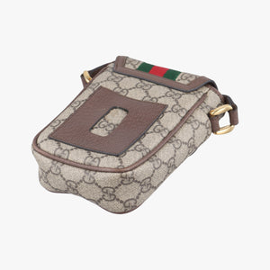 Pre-owned Gucci Ophidia Beige xBrown PVC coated canvas×Leather 598912 shoulderbag | stylenewstar