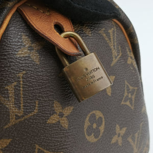Pre-owned Louis Vuitton Speedy 30 BROWN Monogram Canvas M41528 handbag | stylenewstar