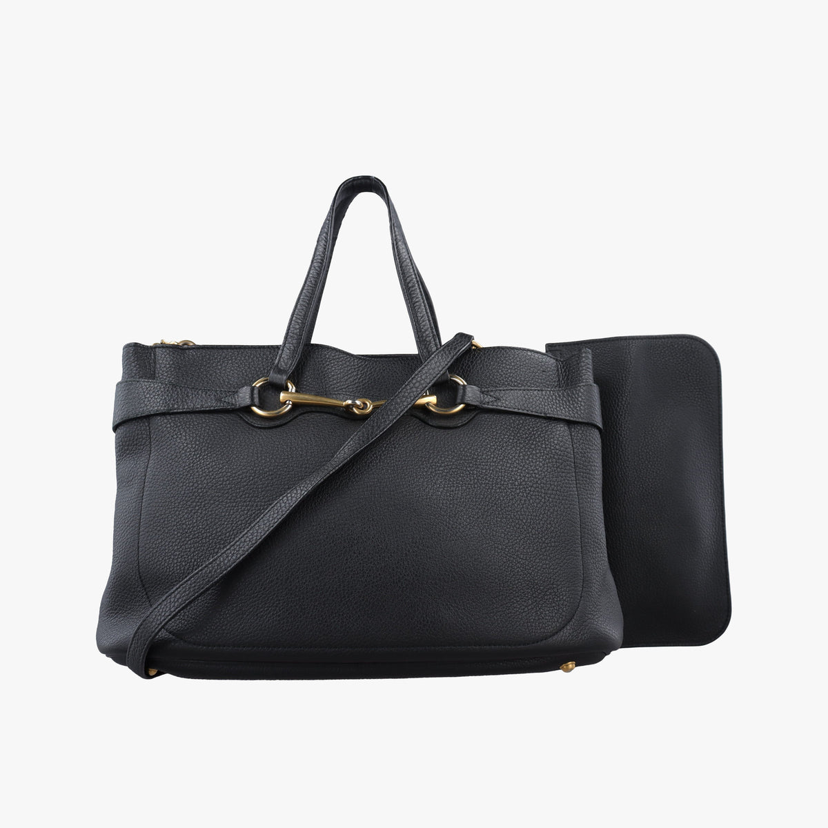 Pre-owned Gucci Bright Bit Black Leather 353117 shoulderbag | stylenewstar
