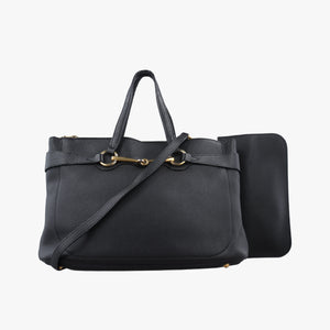 Pre-owned Gucci Bright Bit Black Leather 353117 shoulderbag | stylenewstar