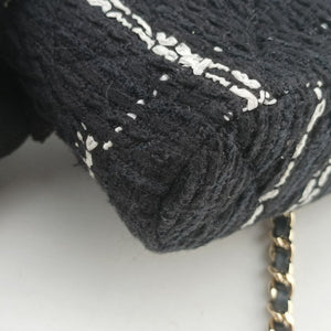 Pre-owned Chanel Cocomark Mini Black Tweed  shoulderbag | stylenewstar