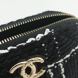 Pre-owned Chanel Cocomark Mini Black Tweed  shoulderbag | stylenewstar