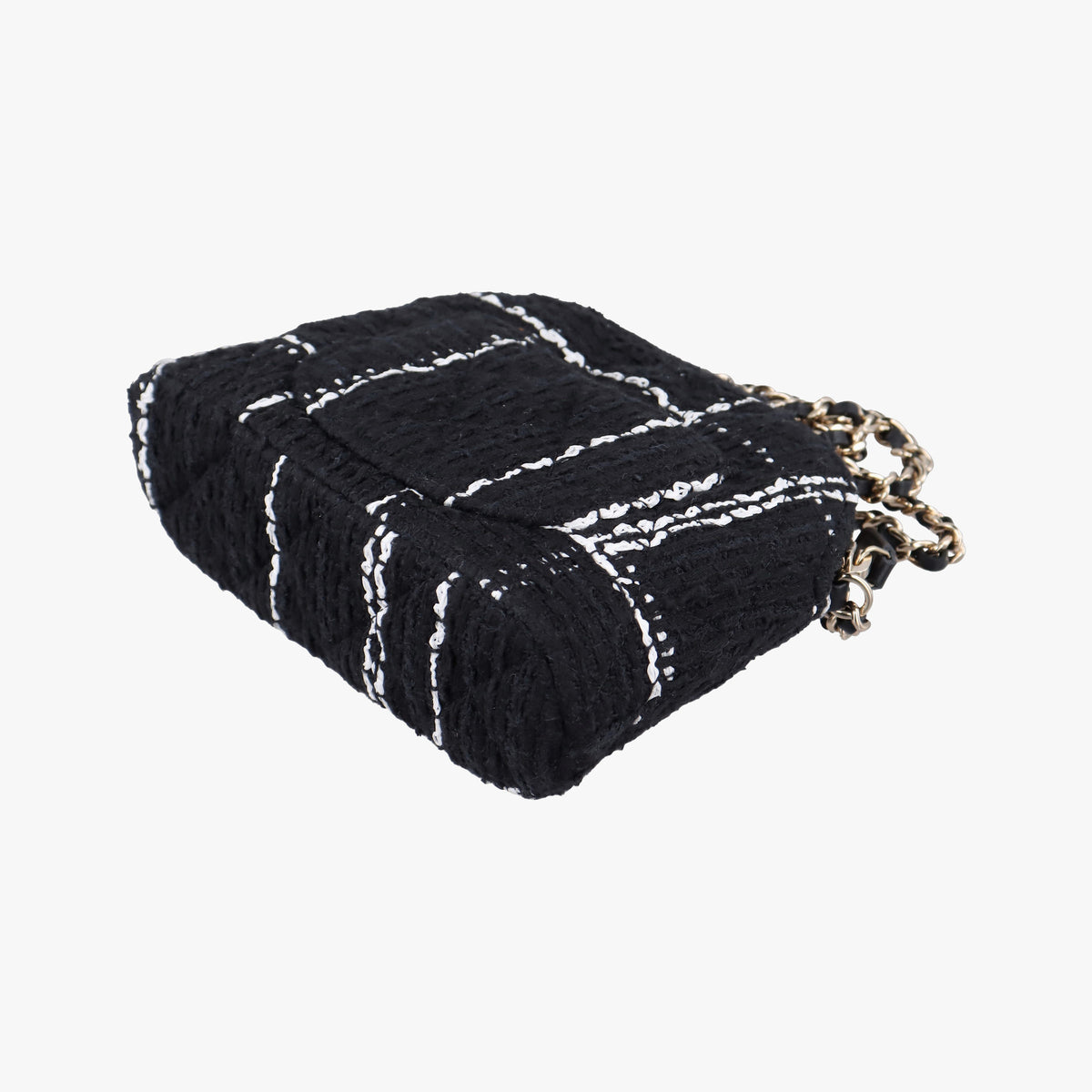 Pre-owned Chanel Cocomark Mini Black Tweed  shoulderbag | stylenewstar