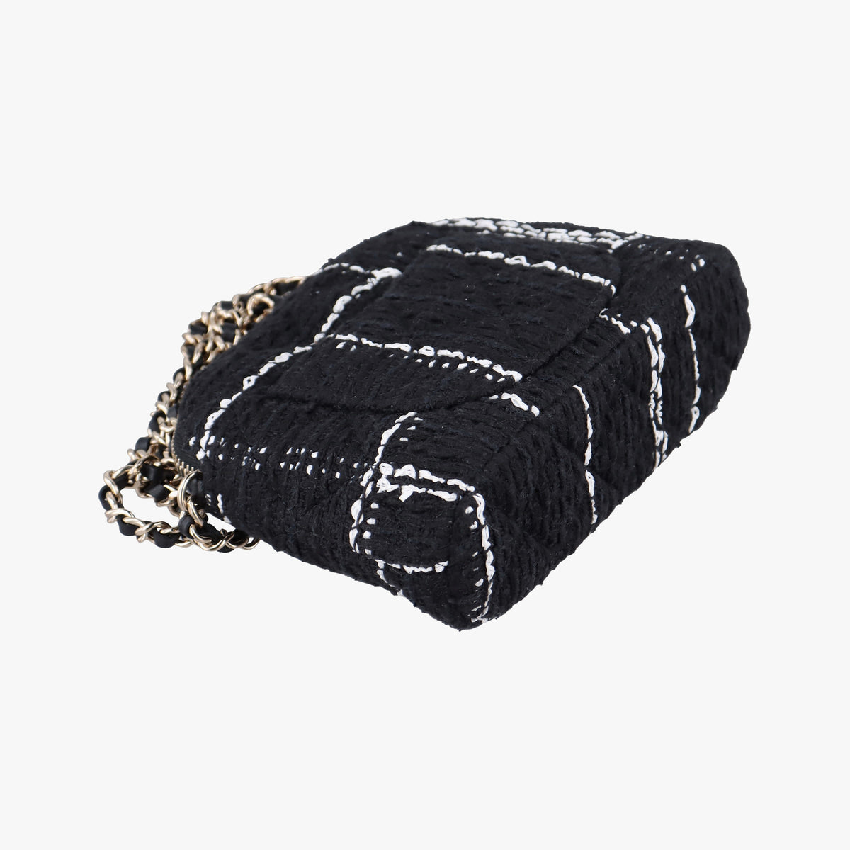 Pre-owned Chanel Cocomark Mini Black Tweed  shoulderbag | stylenewstar