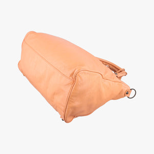 Pre-owned Balenciaga The Velo Orange lambskin  shoulderbag | stylenewstar