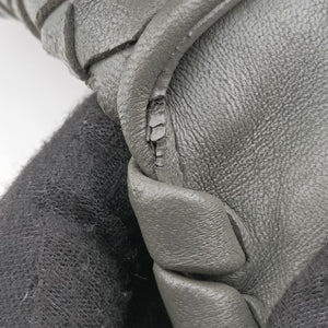 Pre-owned Bottega Veneta Intrecciato Olimpia Grey lambskin  shoulderbag | stylenewstar
