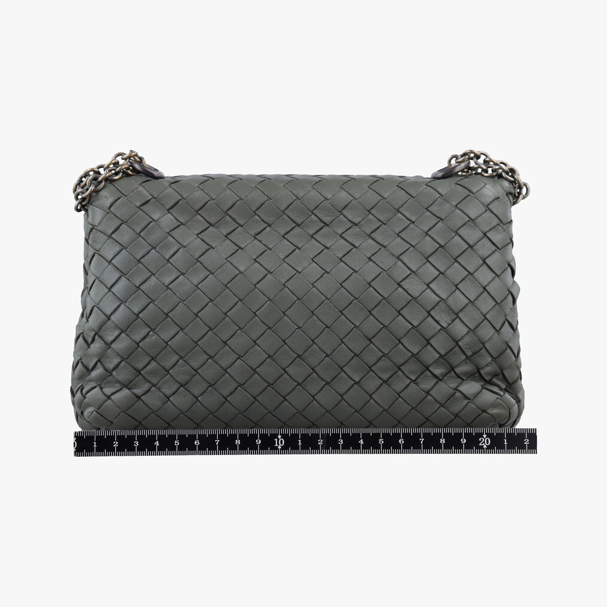 Pre-owned Bottega Veneta Intrecciato Olimpia Grey lambskin  shoulderbag | stylenewstar