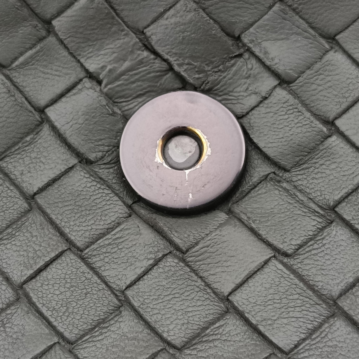 Pre-owned Bottega Veneta Intrecciato Olimpia Grey lambskin  shoulderbag | stylenewstar