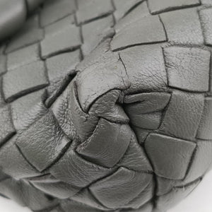 Pre-owned Bottega Veneta Intrecciato Olimpia Grey lambskin  shoulderbag | stylenewstar
