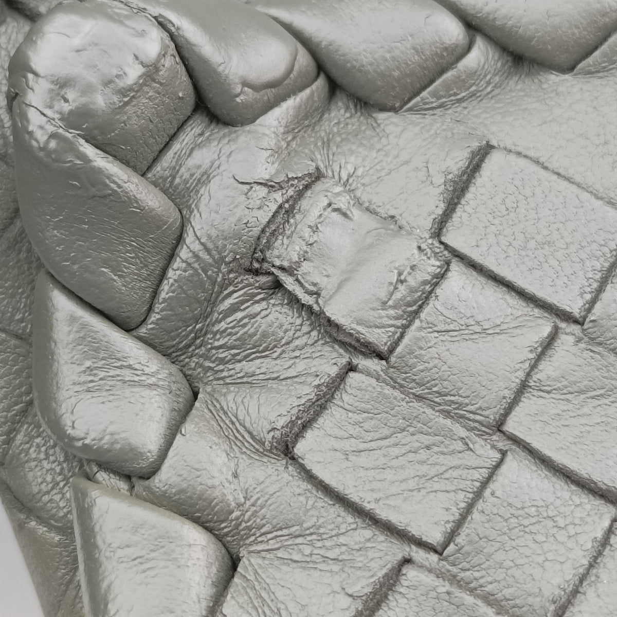 Pre-owned Bottega Veneta Intrecciato Olimpia Grey lambskin  shoulderbag | stylenewstar