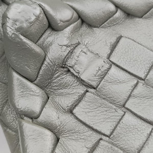 Pre-owned Bottega Veneta Intrecciato Olimpia Grey lambskin  shoulderbag | stylenewstar
