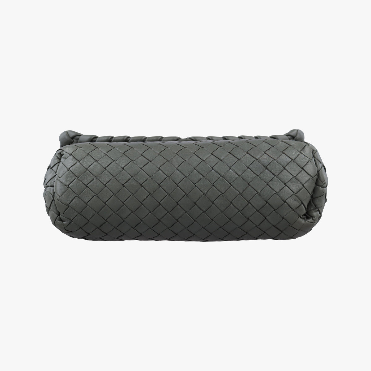 Pre-owned Bottega Veneta Intrecciato Olimpia Grey lambskin  shoulderbag | stylenewstar