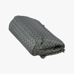 Pre-owned Bottega Veneta Intrecciato Olimpia Grey lambskin  shoulderbag | stylenewstar