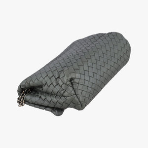 Pre-owned Bottega Veneta Intrecciato Olimpia Grey lambskin  shoulderbag | stylenewstar