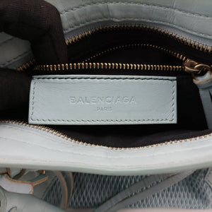 Pre-owned Balenciaga Classic City Mini Blue lambskin  shoulderbag | stylenewstar