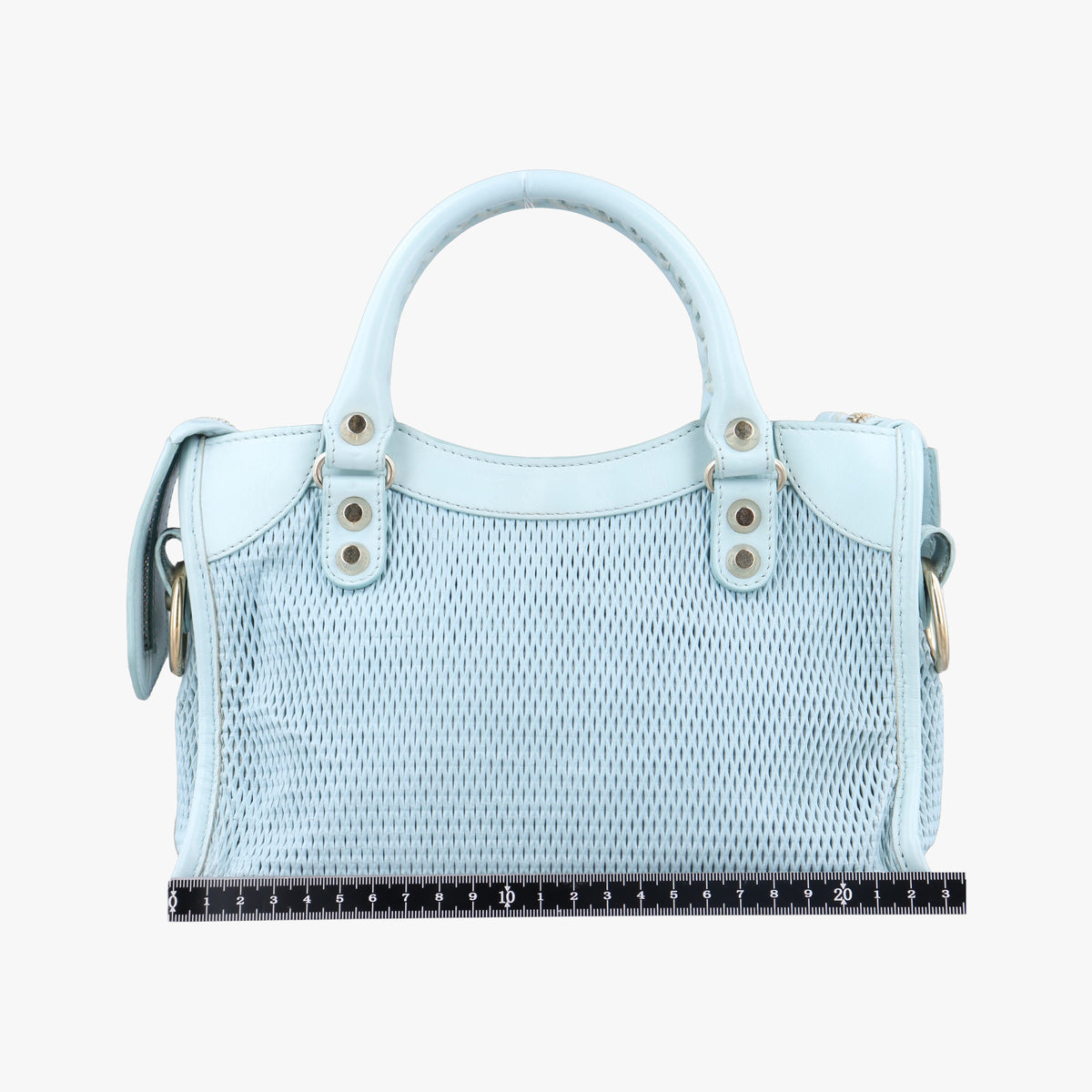 Pre-owned Balenciaga Classic City Mini Blue lambskin  shoulderbag | stylenewstar
