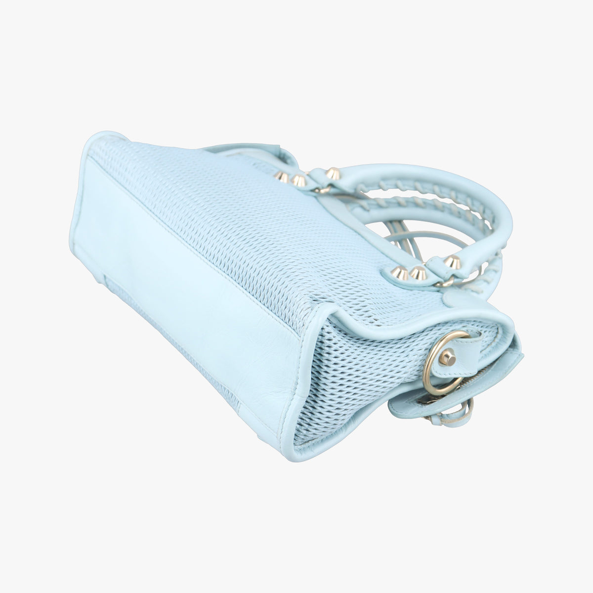 Pre-owned Balenciaga Classic City Mini Blue lambskin  shoulderbag | stylenewstar