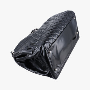Pre-owned Chanel Mademoiselle Bowling Black Patent leather A50558 shoulderbag | stylenewstar