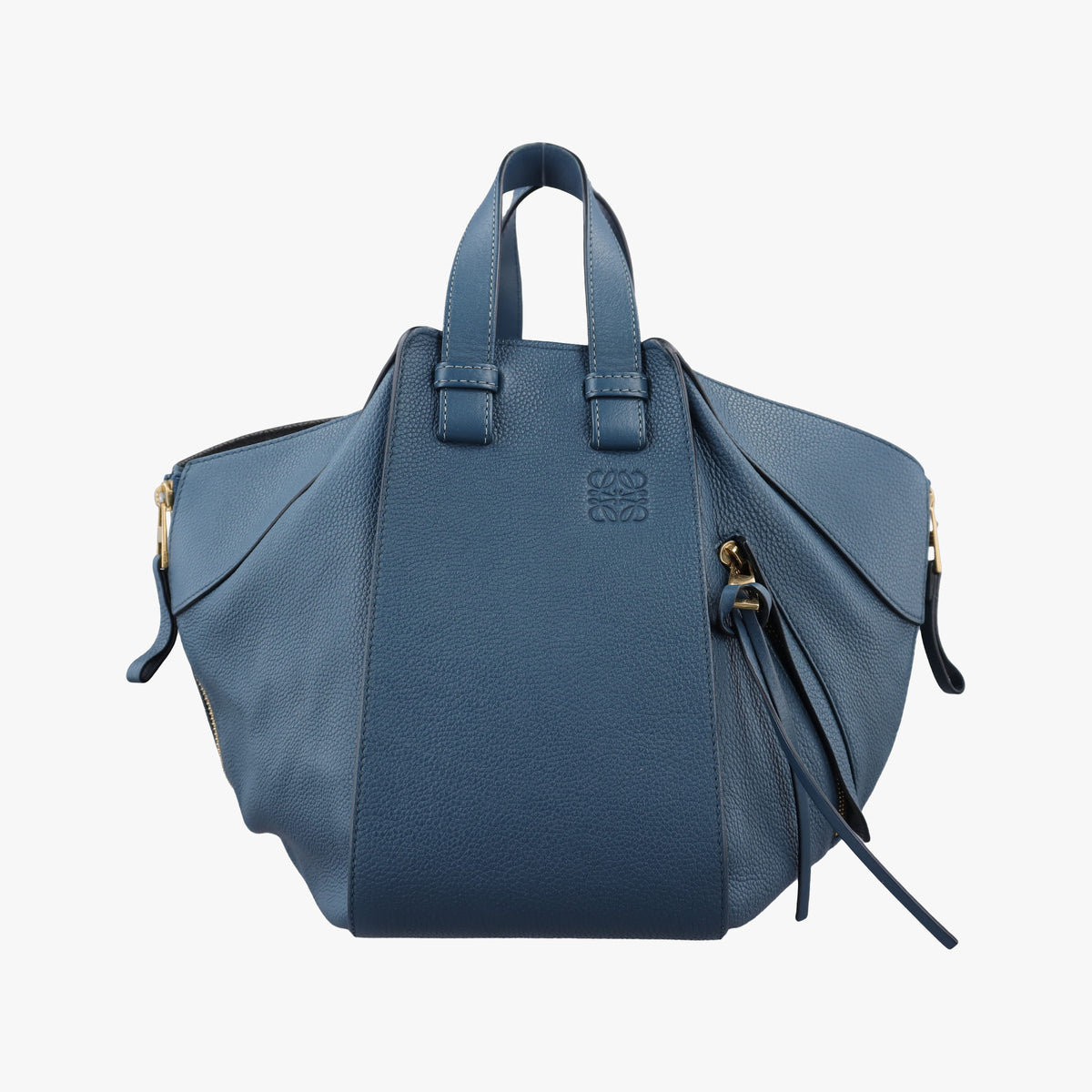Vintage Loewe Hammock Blue leather  handbag | stylenewstar