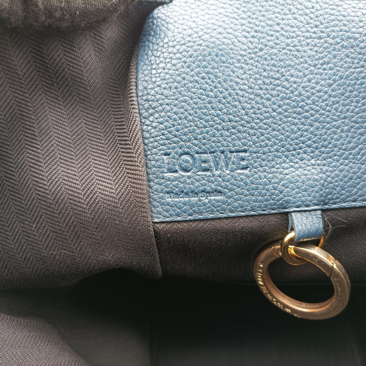 Vintage Loewe Hammock Blue leather  handbag | stylenewstar
