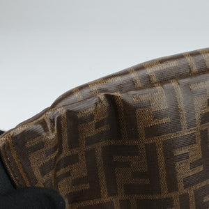 Vintage Fendi Fila Collaboration Zucca Pattern Logomania Brown PVC coated canvas 8BM006 bum bag/waist bag | stylenewstar