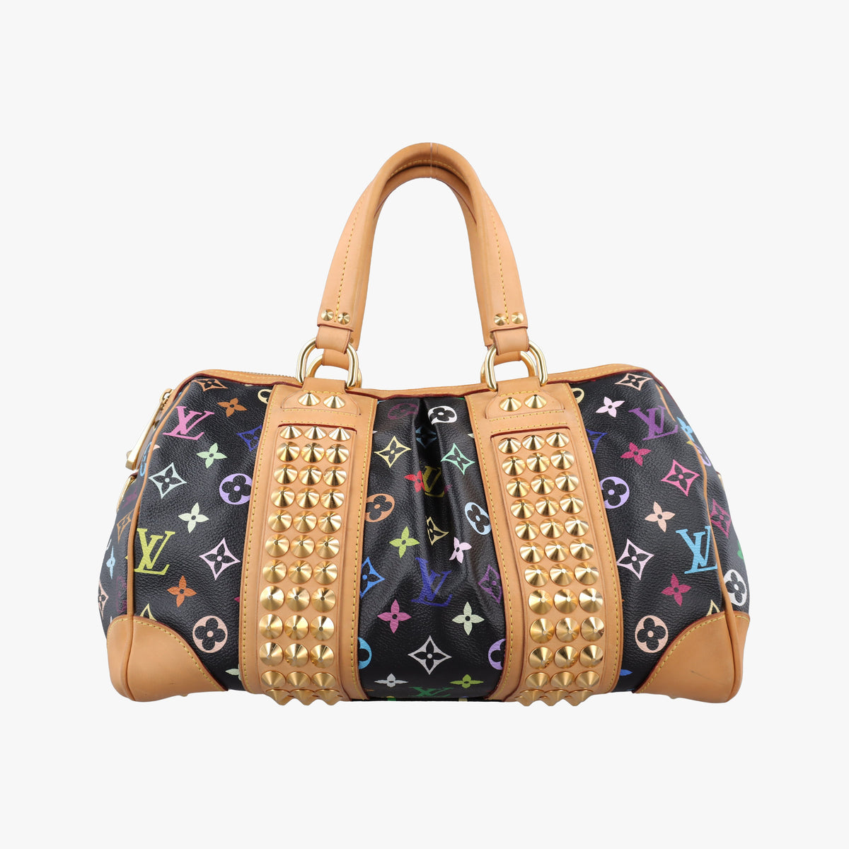 Pre-owned Louis Vuitton COURTNEY MM Noir Monogram Multicolor M45642 handbag | stylenewstar