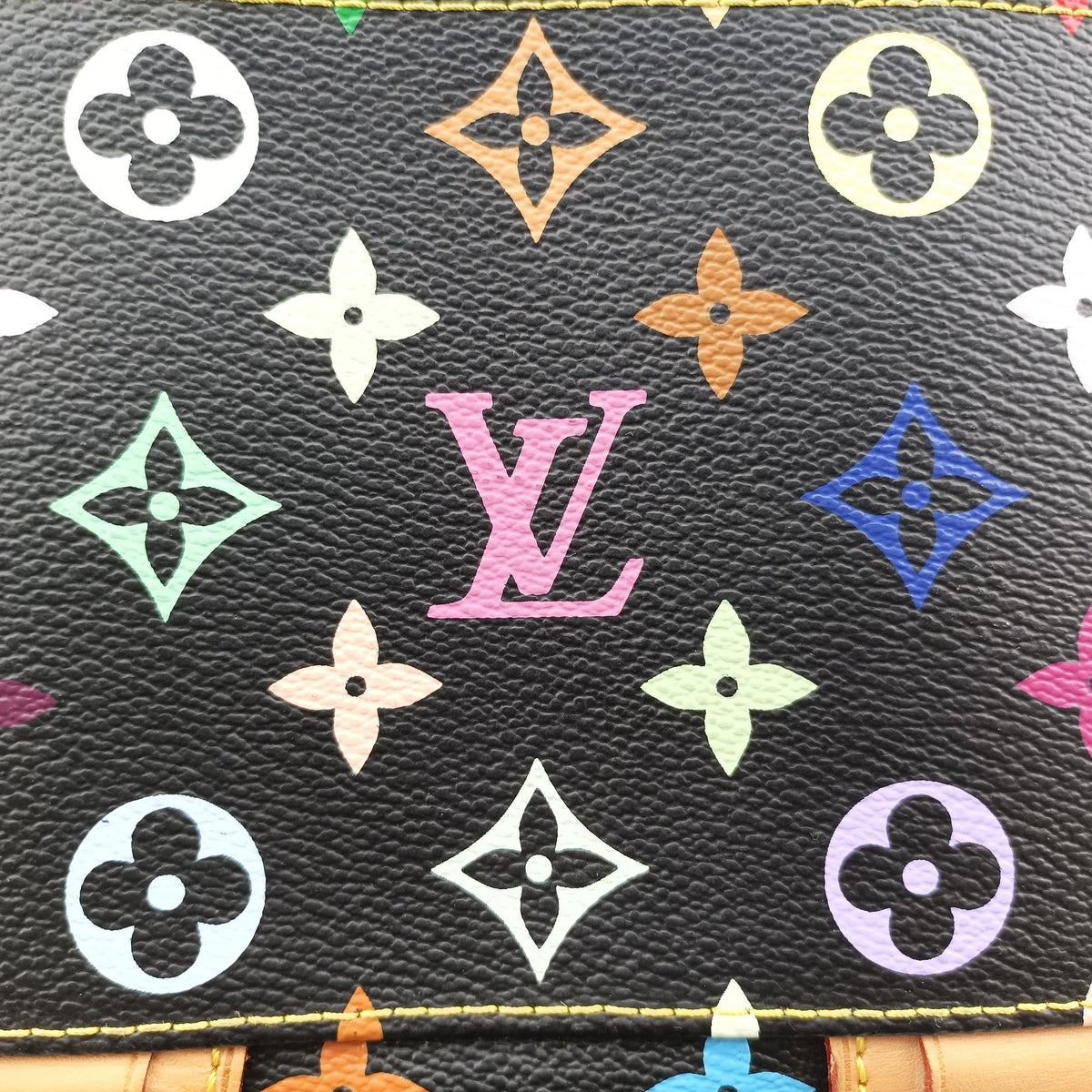 Pre-owned Louis Vuitton COURTNEY MM Noir Monogram Multicolor M45642 handbag | stylenewstar