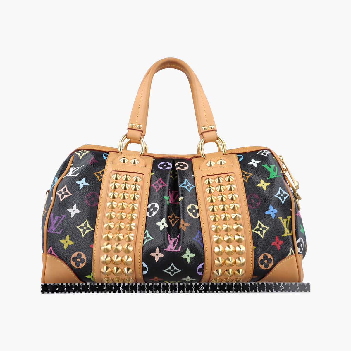 Pre-owned Louis Vuitton COURTNEY MM Noir Monogram Multicolor M45642 handbag | stylenewstar