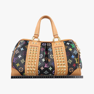 Pre-owned Louis Vuitton COURTNEY MM Noir Monogram Multicolor M45642 handbag | stylenewstar