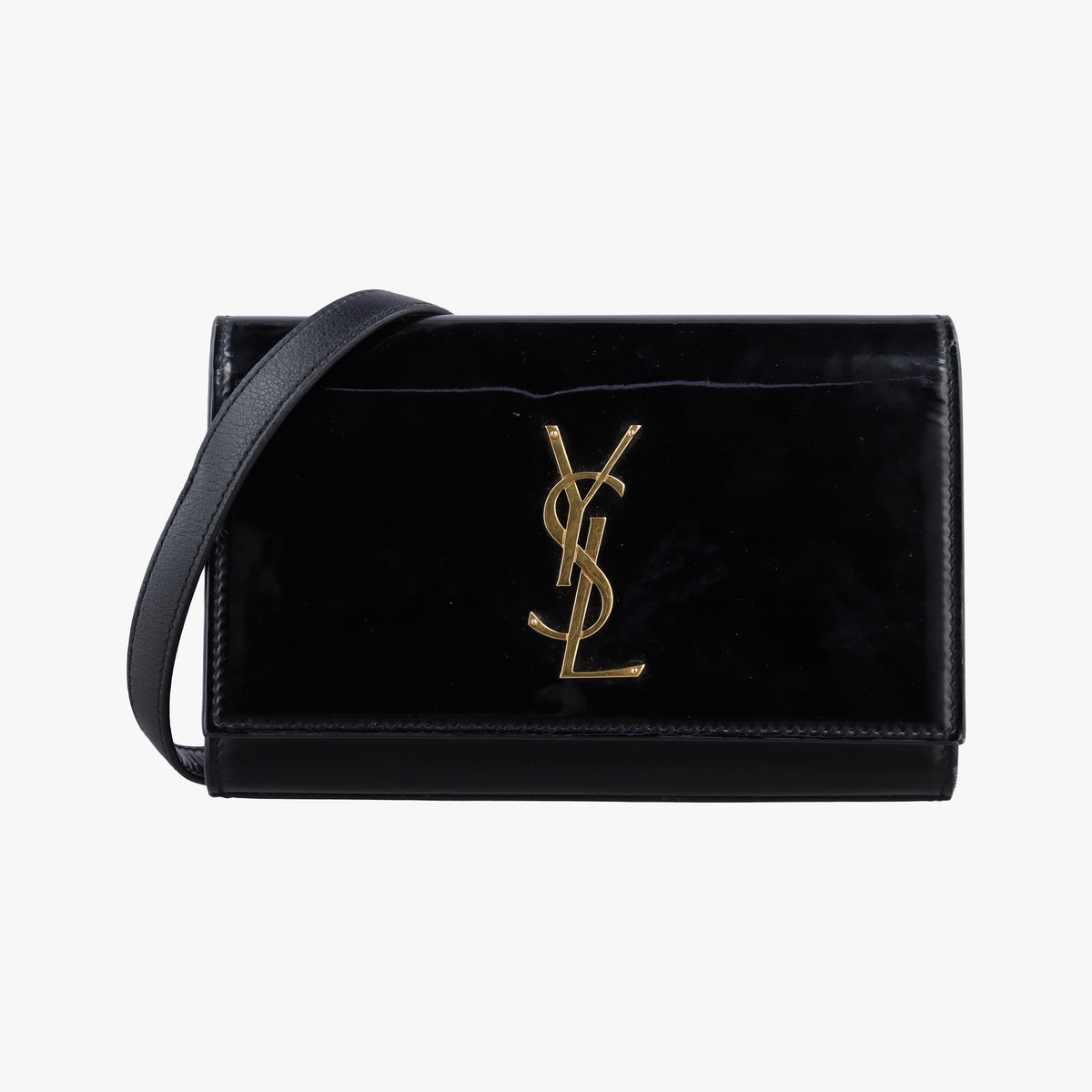 Pre-owned Yves Saint Laurent KATE Black Patent 534395 bum bag/waist bag | stylenewstar