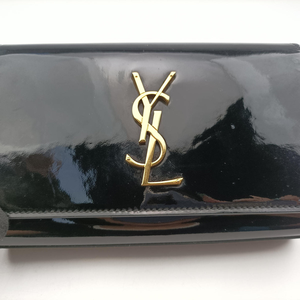 Pre-owned Yves Saint Laurent KATE Black Patent 534395 bum bag/waist bag | stylenewstar