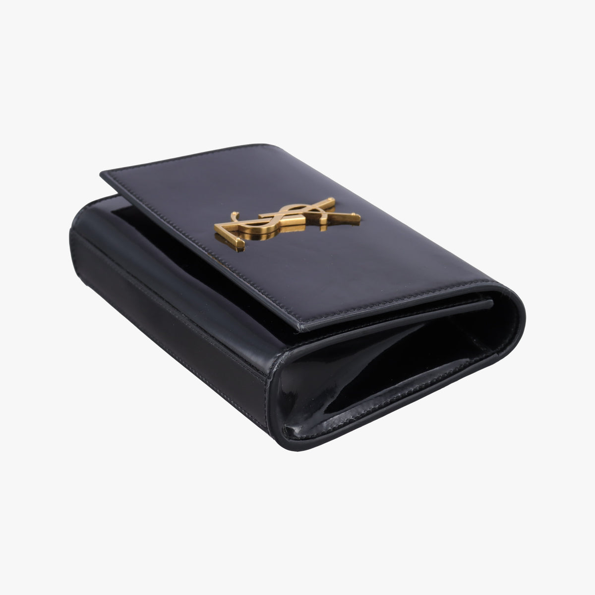 Pre-owned Yves Saint Laurent KATE Black Patent 534395 bum bag/waist bag | stylenewstar