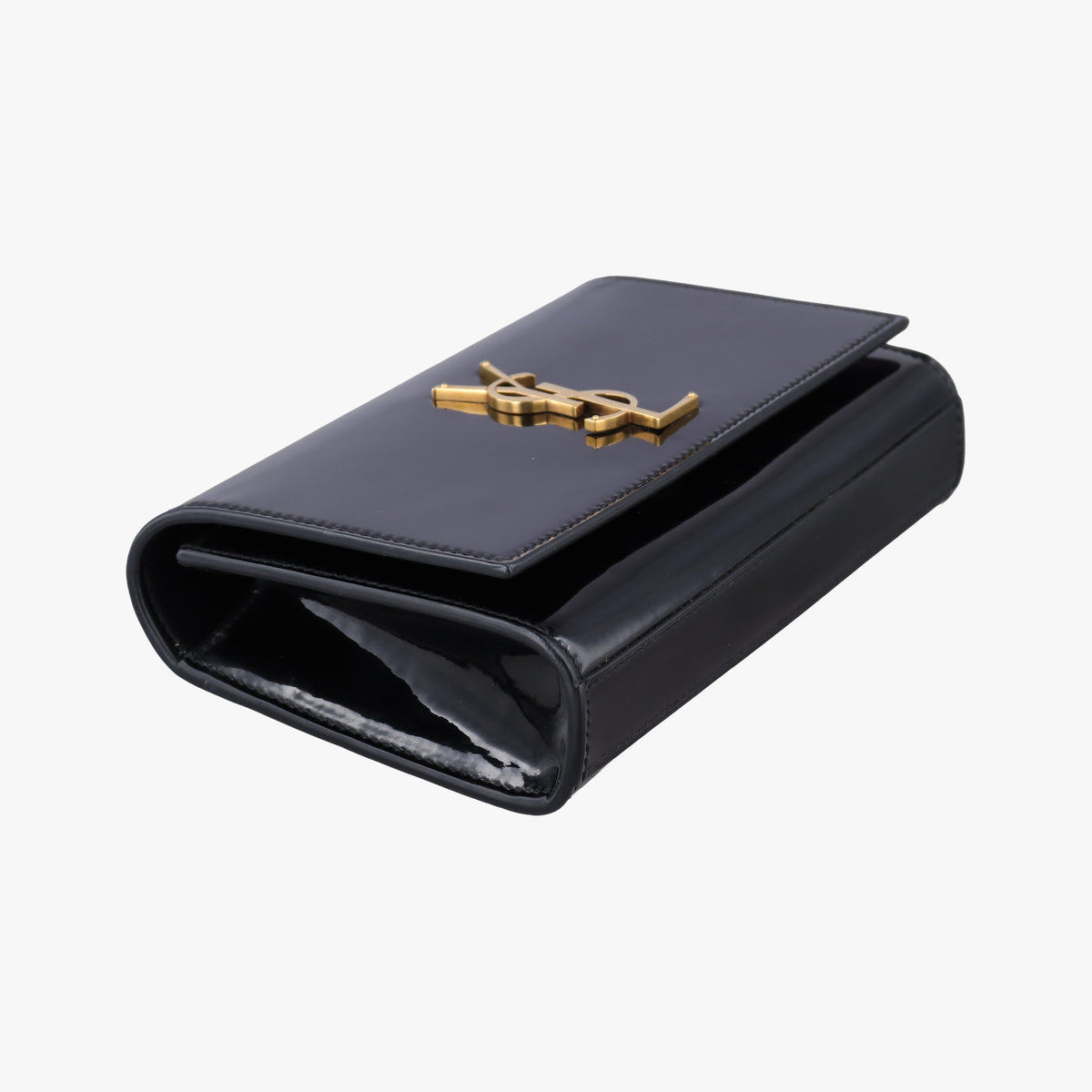 Pre-owned Yves Saint Laurent KATE Black Patent 534395 bum bag/waist bag | stylenewstar