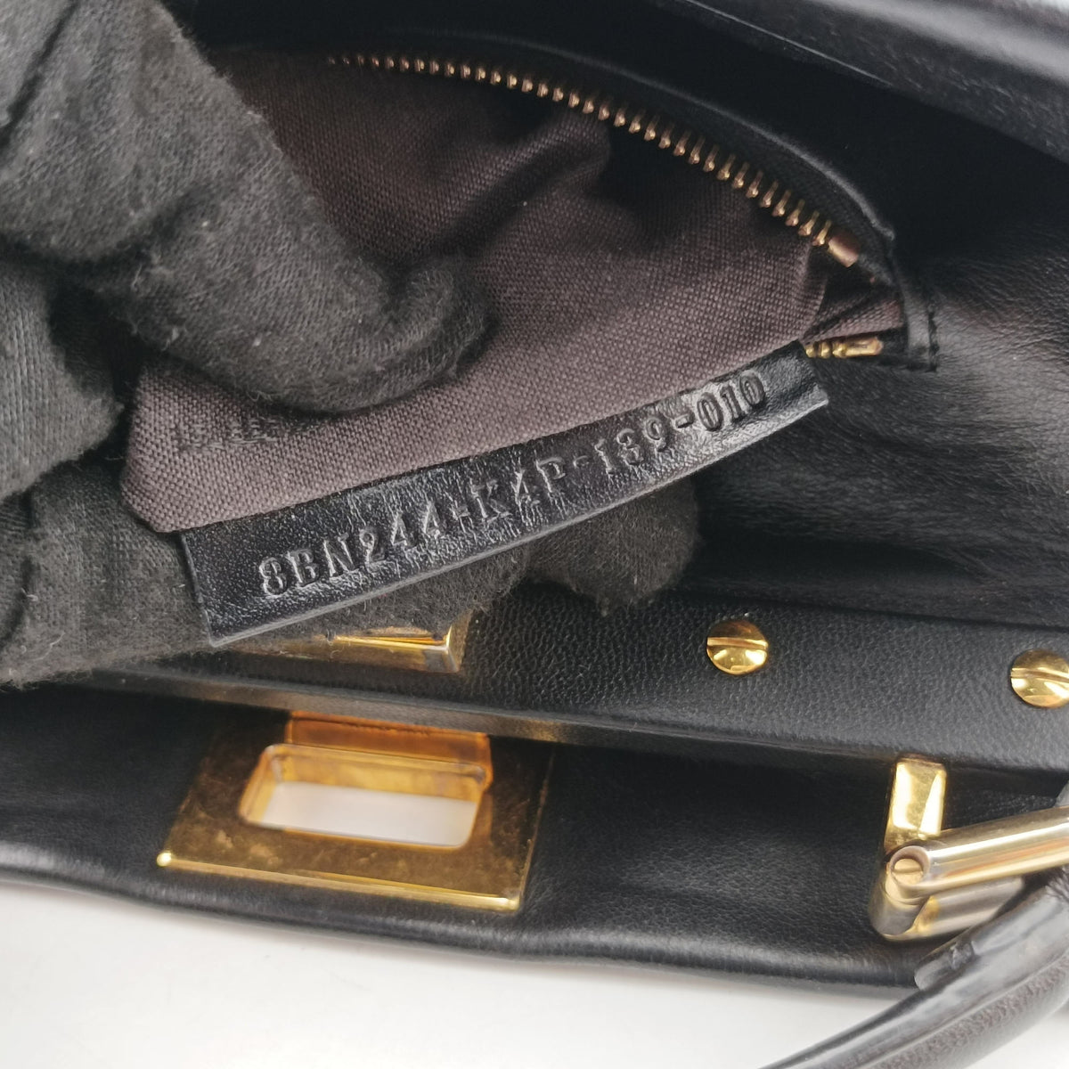 Vintage Fendi PEEKABOO Black Leather 8BN244 shoulderbag | stylenewstar